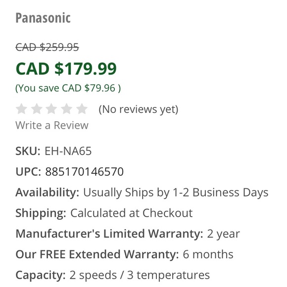 Panasonic nanoe Professional hair dryer - Picture 2 of 3